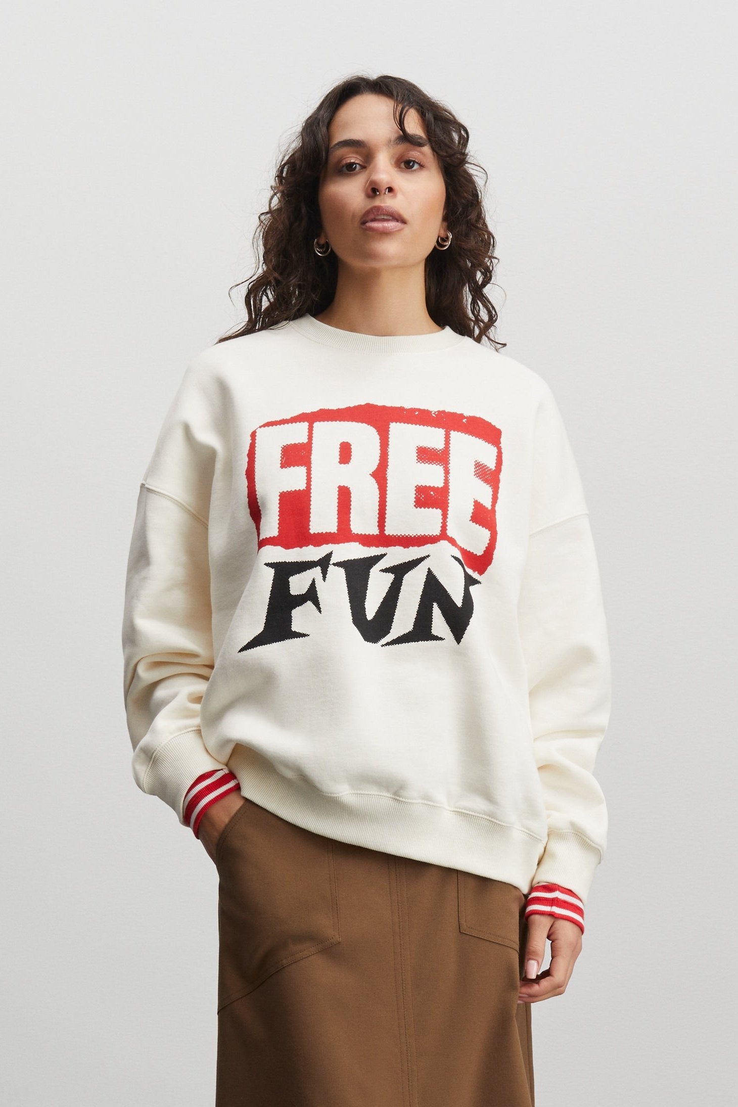 Organic Sweat Atli sweatshirt - Snow White